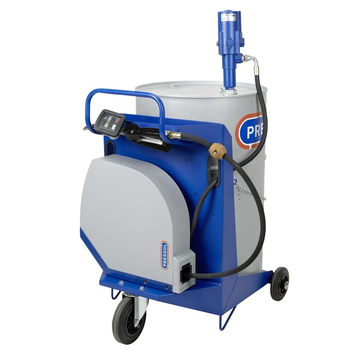 PR ÖL-PUMPENSET MOBIL 3:1 200L MIT SCHLAUCHHASPEL UND DIGITALEM PISTOLE