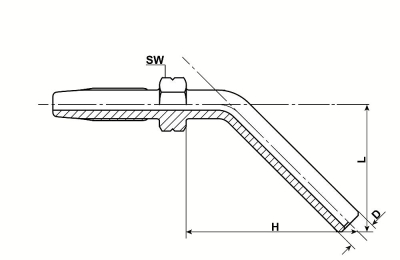 SCHLAUCHSTIFT EXTRA KURZ 6MM GENEIGT FÜR HD-SCHLAUCH 8.6x4