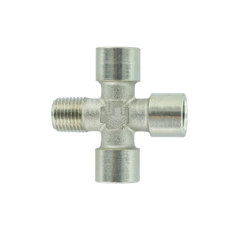 KREUZ EINSTECKVERBINDUNG 1/4 BSPT x 1/4 BSP