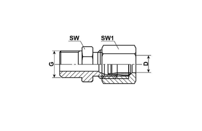 GERADE VERBINDUNG GE4LL 1/8 BSPT BRASS