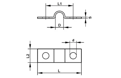 ROHRCLIP 3 x 1/4" ST/VZ 2 LIPS
