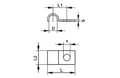 LEITUNGSSCHELLE 1 x 1/8" ST/VZ 1 LIPS