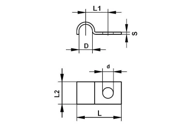 ROHRHALTERUNG 1 x 8MM RVS 1 LIPS (Edelstahl)