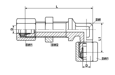 WINKEL SCHOTTANSCHLUSS WSV6L