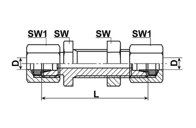 GERADEE SCHOTKOPPLUNG SV12L