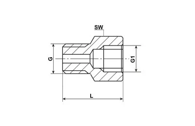 ADAPTER M12x1 M x M10x1 F