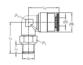WINKEL-PUSH-IN-KUPPLUNG WEDKM6 M8x1 DREHBAR