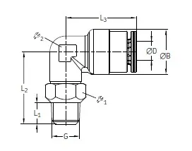 WINKEL-PUSH-IN-KUPPLUNG WEDKM6 1/8\" BSPT SCHWENKBAR