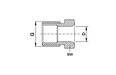 MUTTER MESSING 6MM ROHR