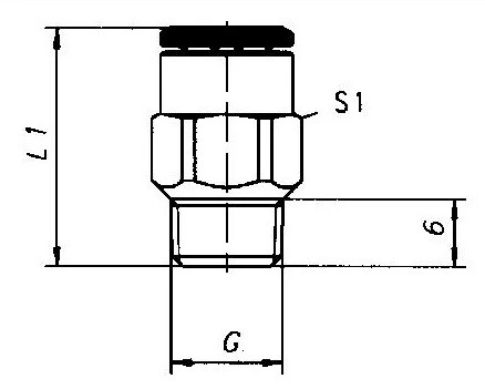 GERADE STECKVERBINDER GEKM 6 M6x1 