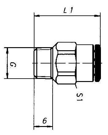 GERADE PUSH-IN VERBINDER GEK4 M6x1