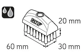 SCHMIERBÜRSTE 30x60MM 1/4G