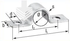 ROHRKLAMMER 1 x 4MM EDELSTAHL