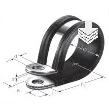 ROHRKLEMME MIT GUMMININNENBELAG 12MM