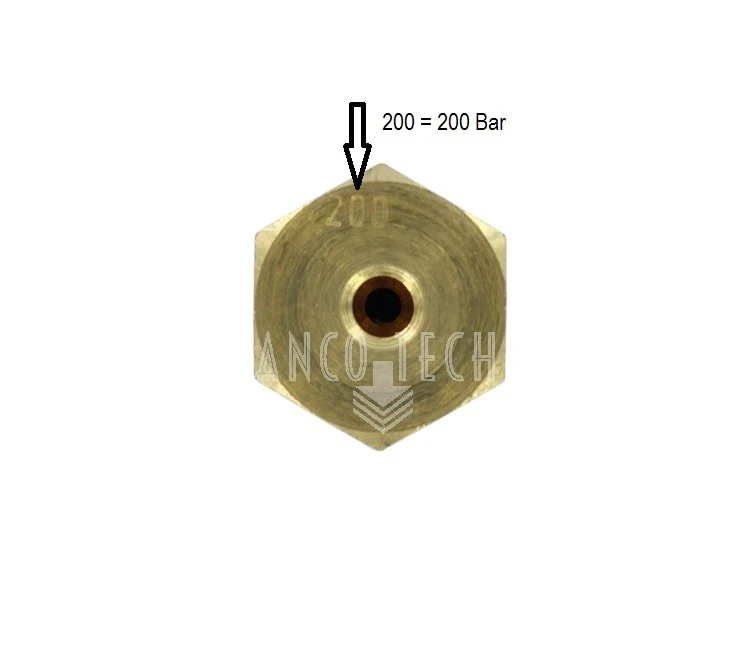 EINSCHRAUB ÜBERDRUCKVENTIL 200 BAR 1/4"