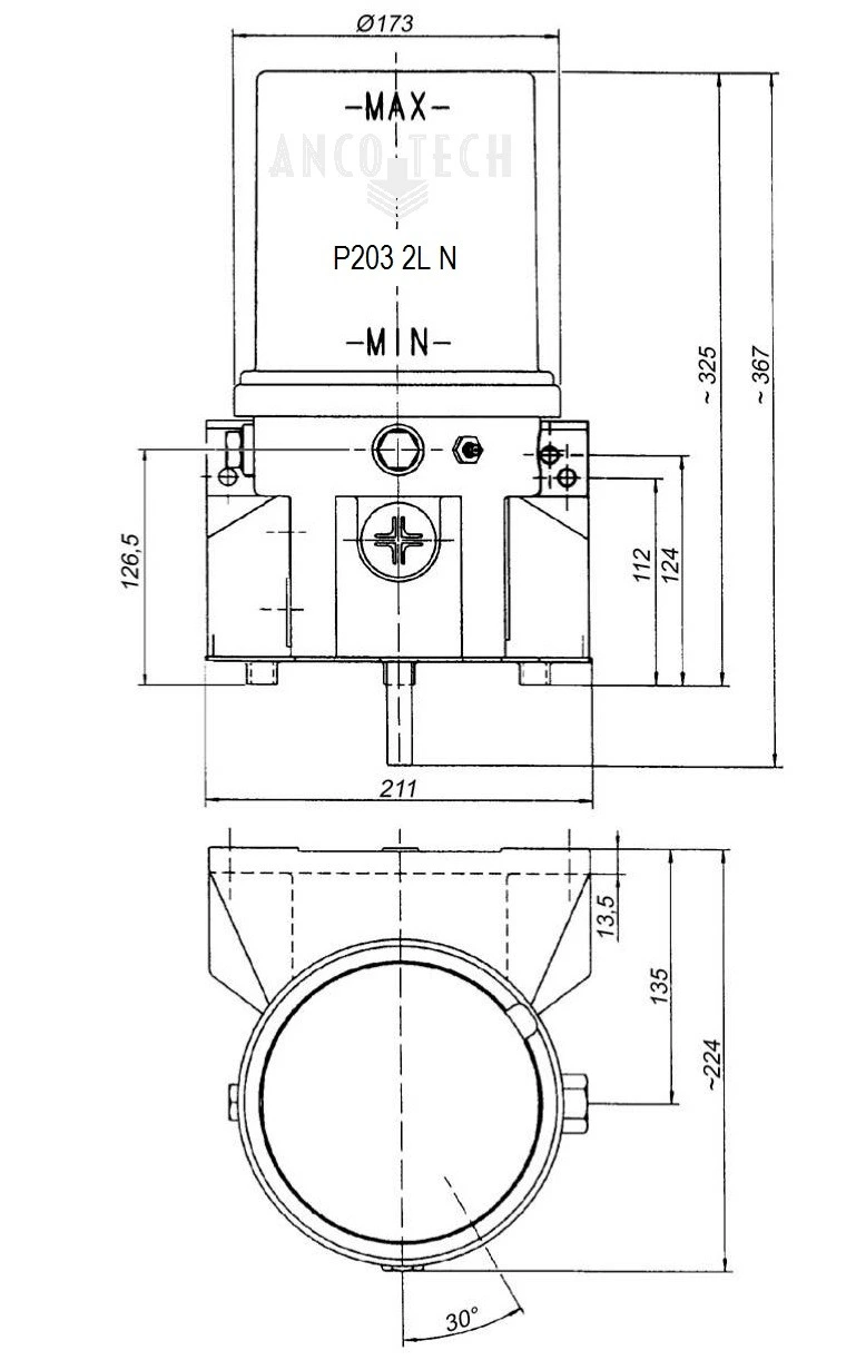 P203 SCHMIERPUMPE 2L 24V + TIMER