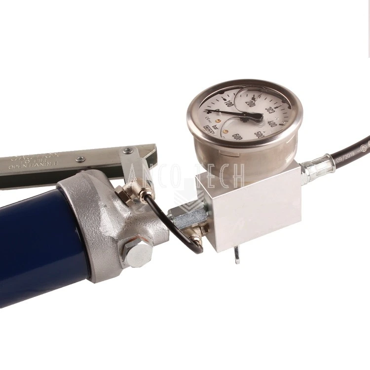 HEBELSPERRE + DRUCKMESSER 600 BAR