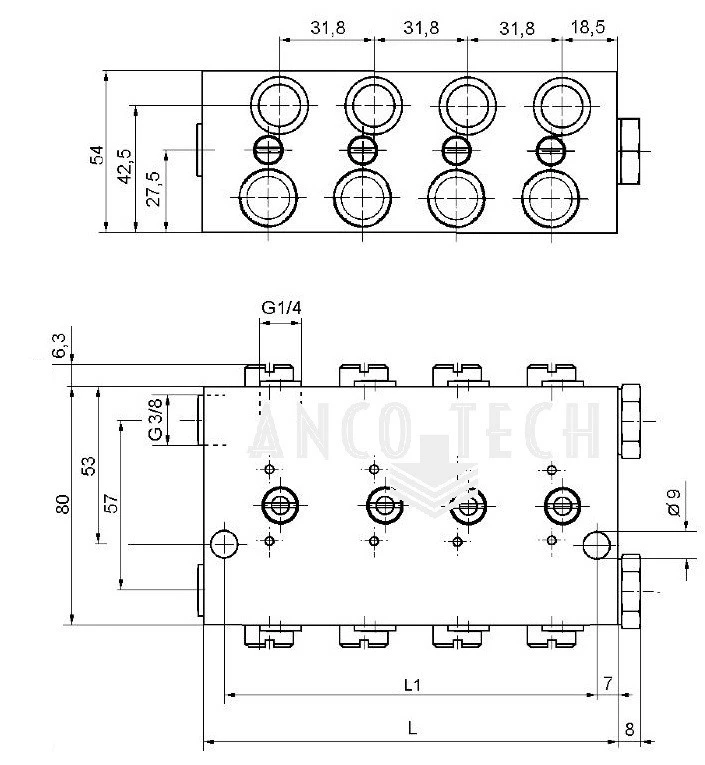 ZWEI-LEITUNGS VERTEILER VSG 4-D2.20