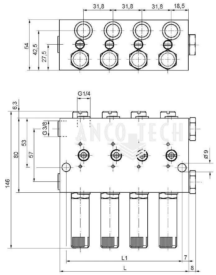 ZWEI-LEITUNGS DISTRIBUTOR VSL 4-KR