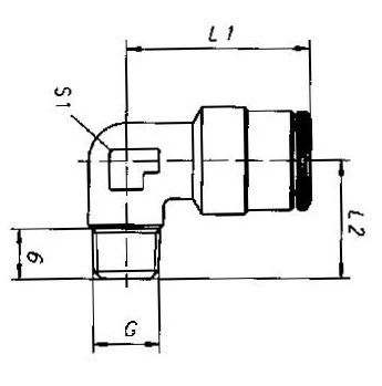 ECKE DRUCKKUPPLUNG WEKV6 M8x1