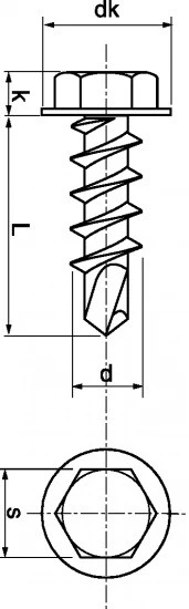 SELBSBOHRENDE SCHRAUBE ZK 4.8 X 19