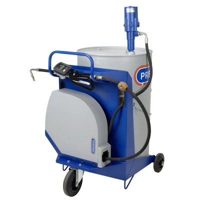 PR ÖL PUMPENSET MOBIL 3:1 200L MIT SCHLAUCHHASPEL UND DIGITALEM GUN
