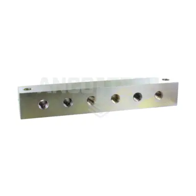 Schmiernippelblock, 6 Anschlüsse, 1/4"