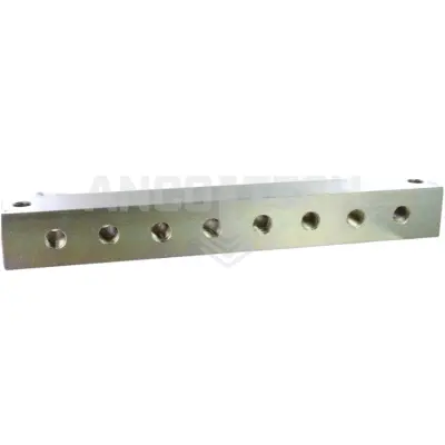 Schmiernippelblock, 8 Anschlüsse, 1/4\"