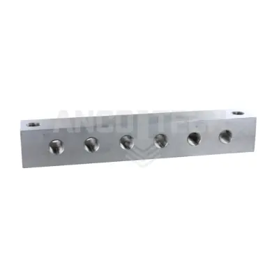 Schmiernippelblock, 6 Anschlüsse, 1/4" aus Edelstahl