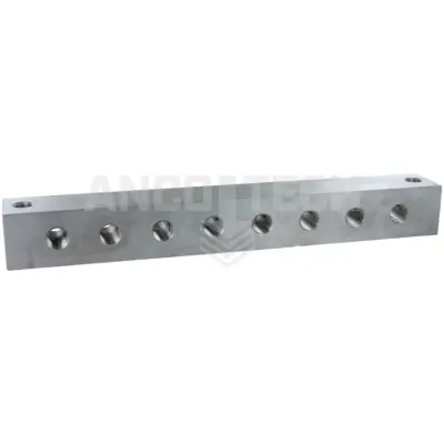 Schmiernippelblock, 8 Anschlüsse, 1/4" Edelstahl
