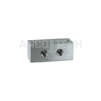 SCHMIERNIPPEL-BLOCK 2 ANSCHLÜSSE 1/8" EDELSTAHL
