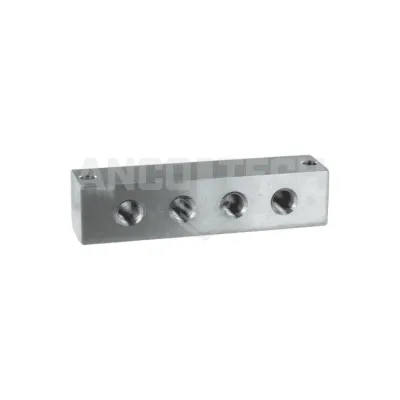 SCHMIERNIPPEL-BLOCK 4 ANSCHLÜSSE 1/8" EDELSTAHL