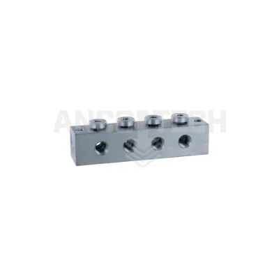 SCHMIERNIPPELBLOCK T-BOHRUNG 4 ANSCHLÜSSE M10x1