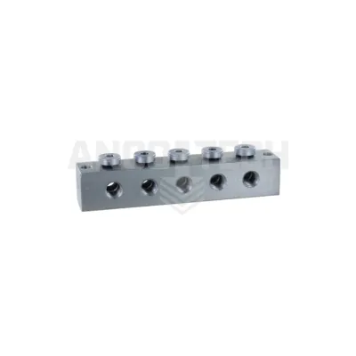 SCHMIERNIPPELBLOCK T-BOHRUNG 5 ANSCHLÜSSE M10x1