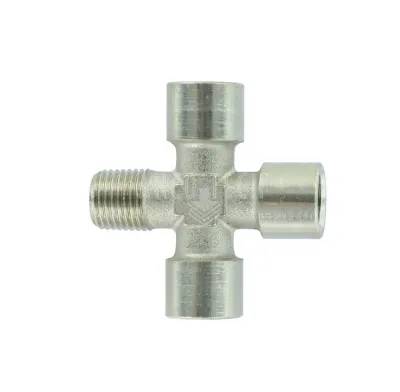 KREUZ EINSTECKVERBINDUNG 1/4 BSPT x 1/4 BSP