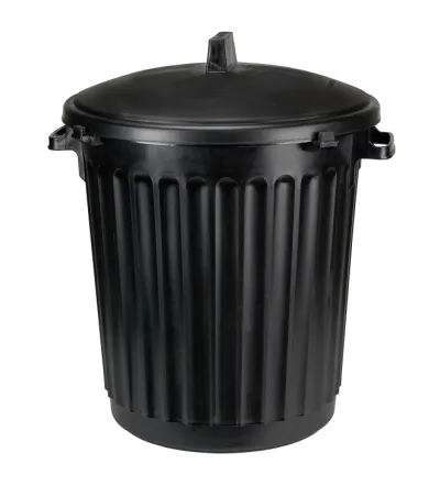 MÜLLCONTAINER 80L MIT DECKEL KUNSTSTOFF SCHWARZ 21095