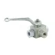 HP 3-WEGE KUGELVENTIL BSP 1/4 T-BORUNG