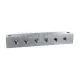 Schmiernippelblock, 6 Anschlüsse, 1/4" aus Edelstahl