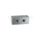 SCHMIERNIPPEL-BLOCK 2 ANSCHLÜSSE 1/8" EDELSTAHL