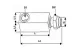 WINKEL ADAPTER M20X1.5   L=80