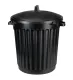 MÜLLCONTAINER 80L MIT DECKEL KUNSTSTOFF SCHWARZ 21095